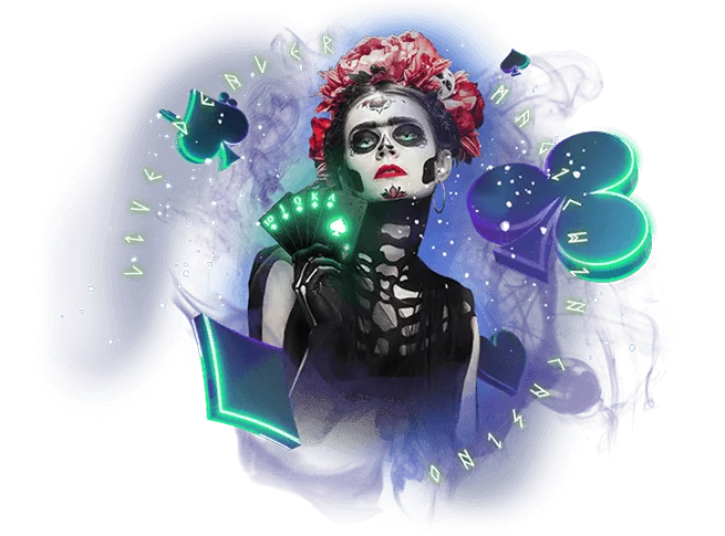 Magic Win Casino host with casino chips and the Magic Win emblem